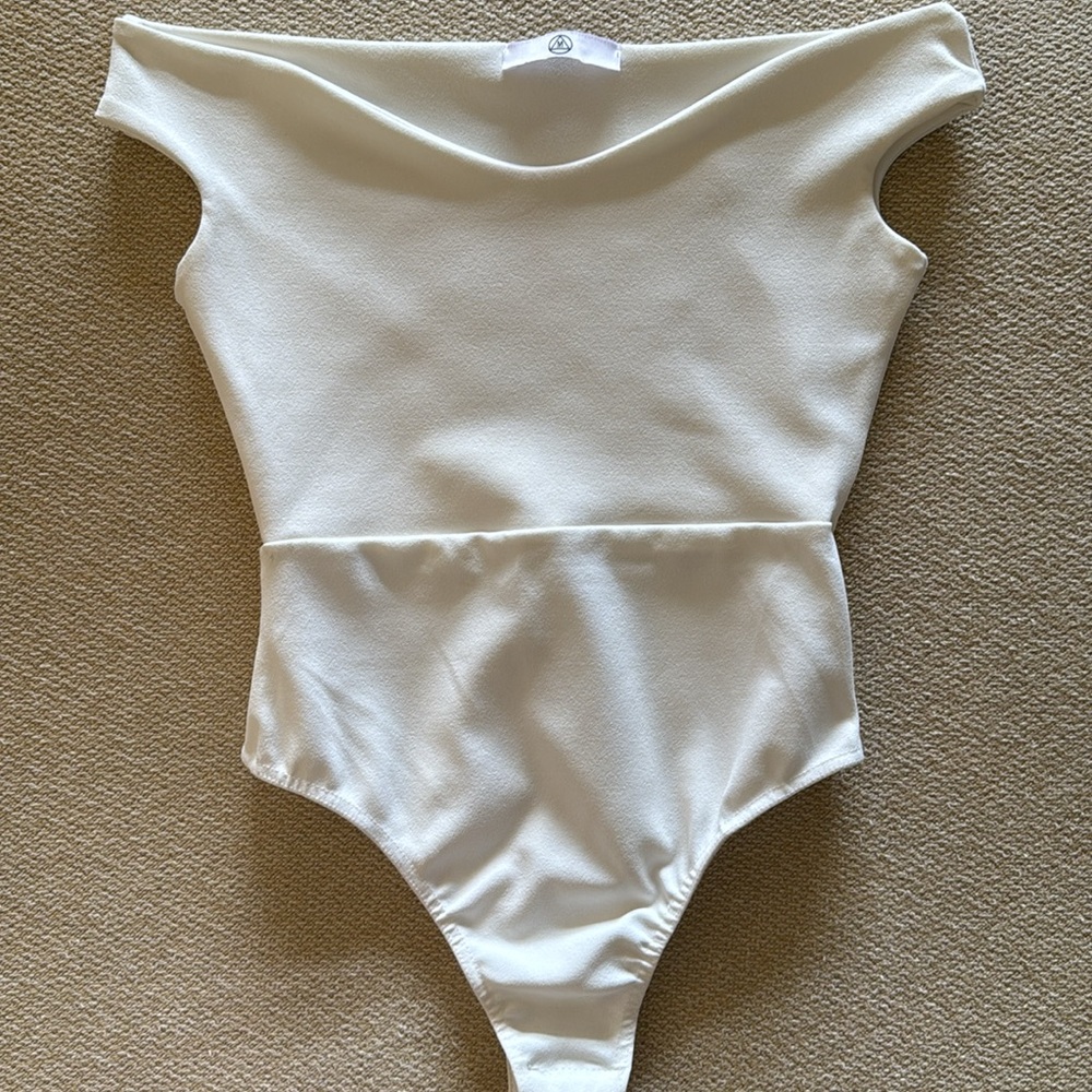 Missguided White Off Shoulder Bodysuit
